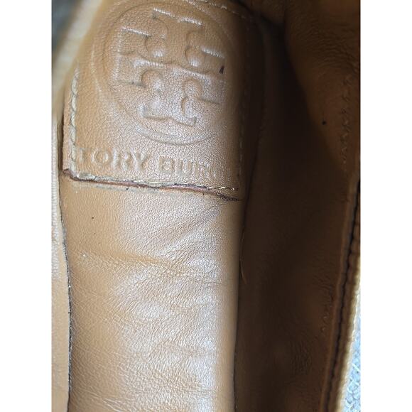 Tory Burch Tan Eddie Patent Leather Ballet Flats Size 7 - Picture 5 of 8